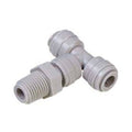 5/16x22 Push-In x 1/8x22 NPTF Male Tee Swivel R292