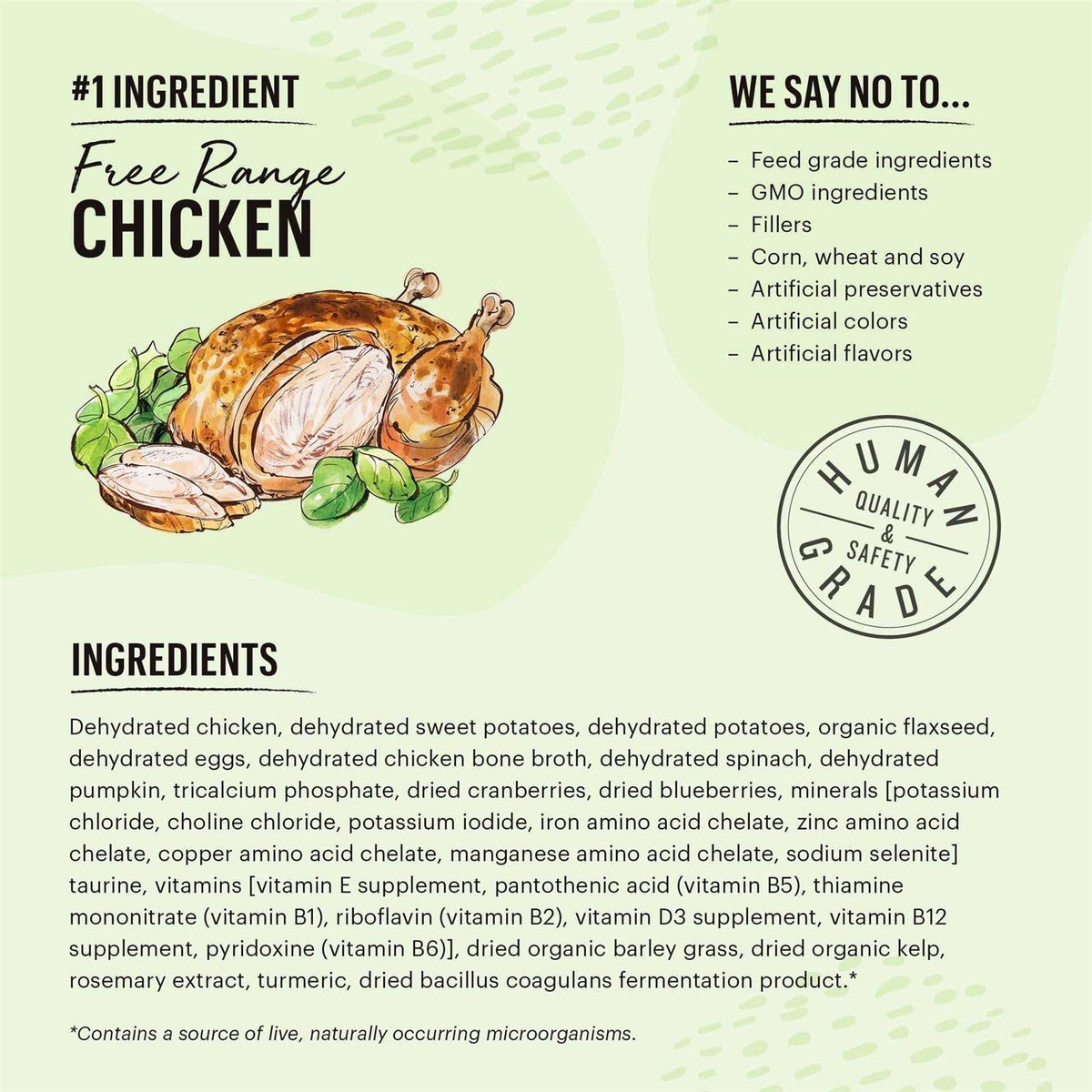 Chicken Grain-Free Dehydrated Cat Food Z885