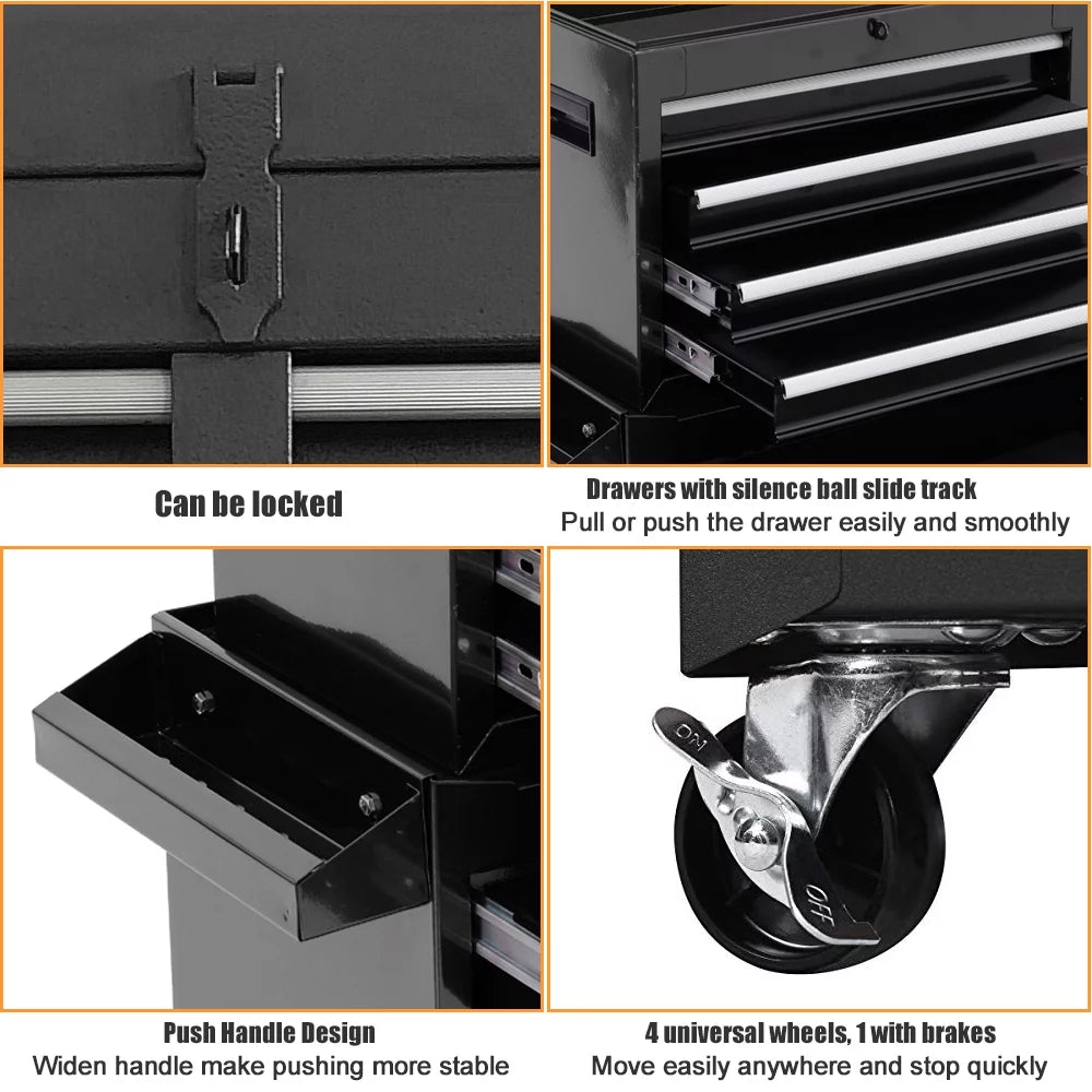 5 Drawer Rolling Tool Chest with Wheels B227247