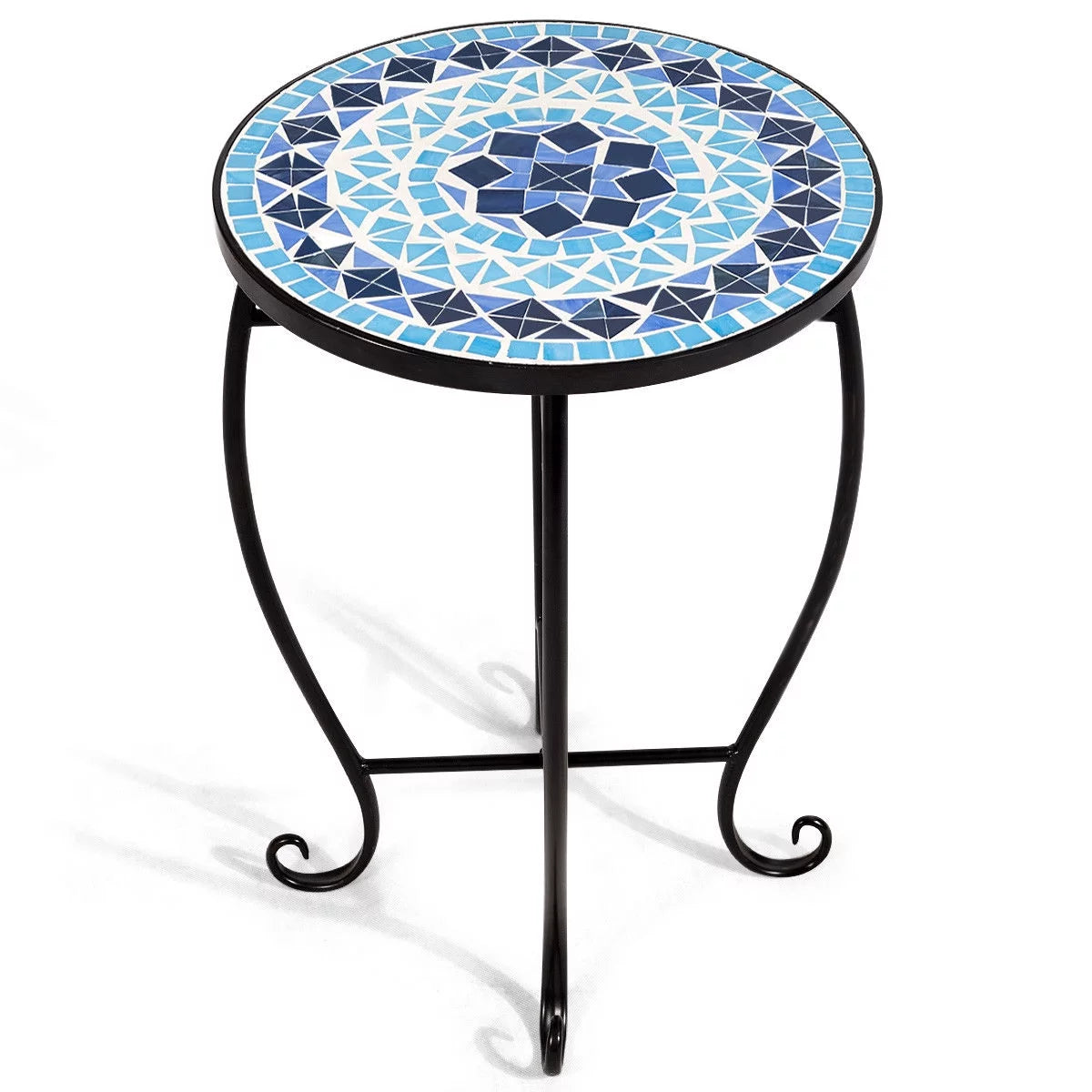 Cobalt Blue Mosaic Accent Table B730976