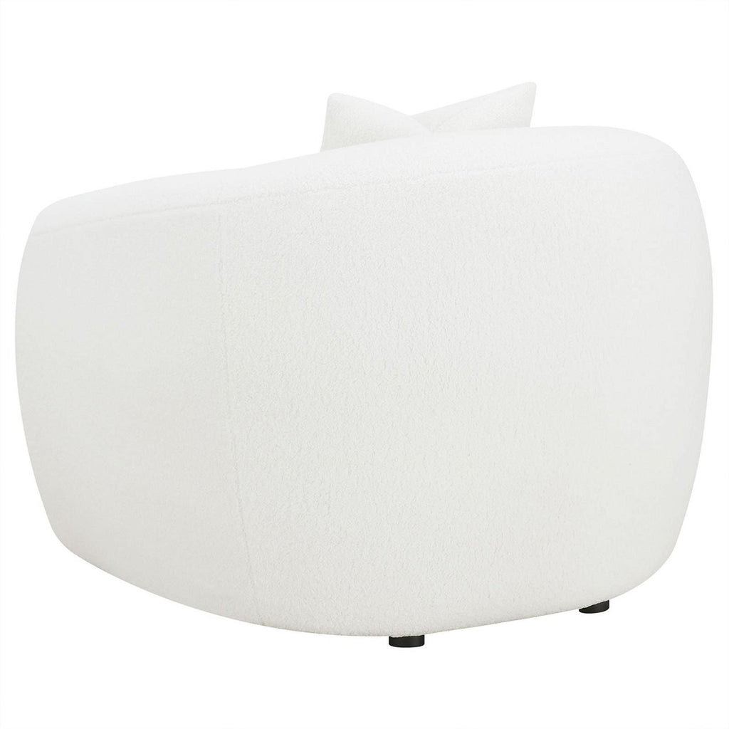 White Fabric Upholstered Tight Back Chair W708255