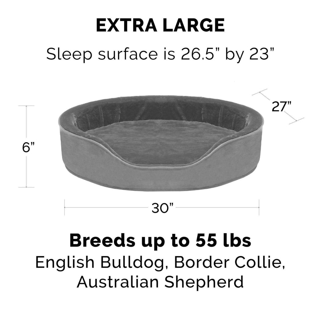 Plush Velvet Oval Dog Bed V3652