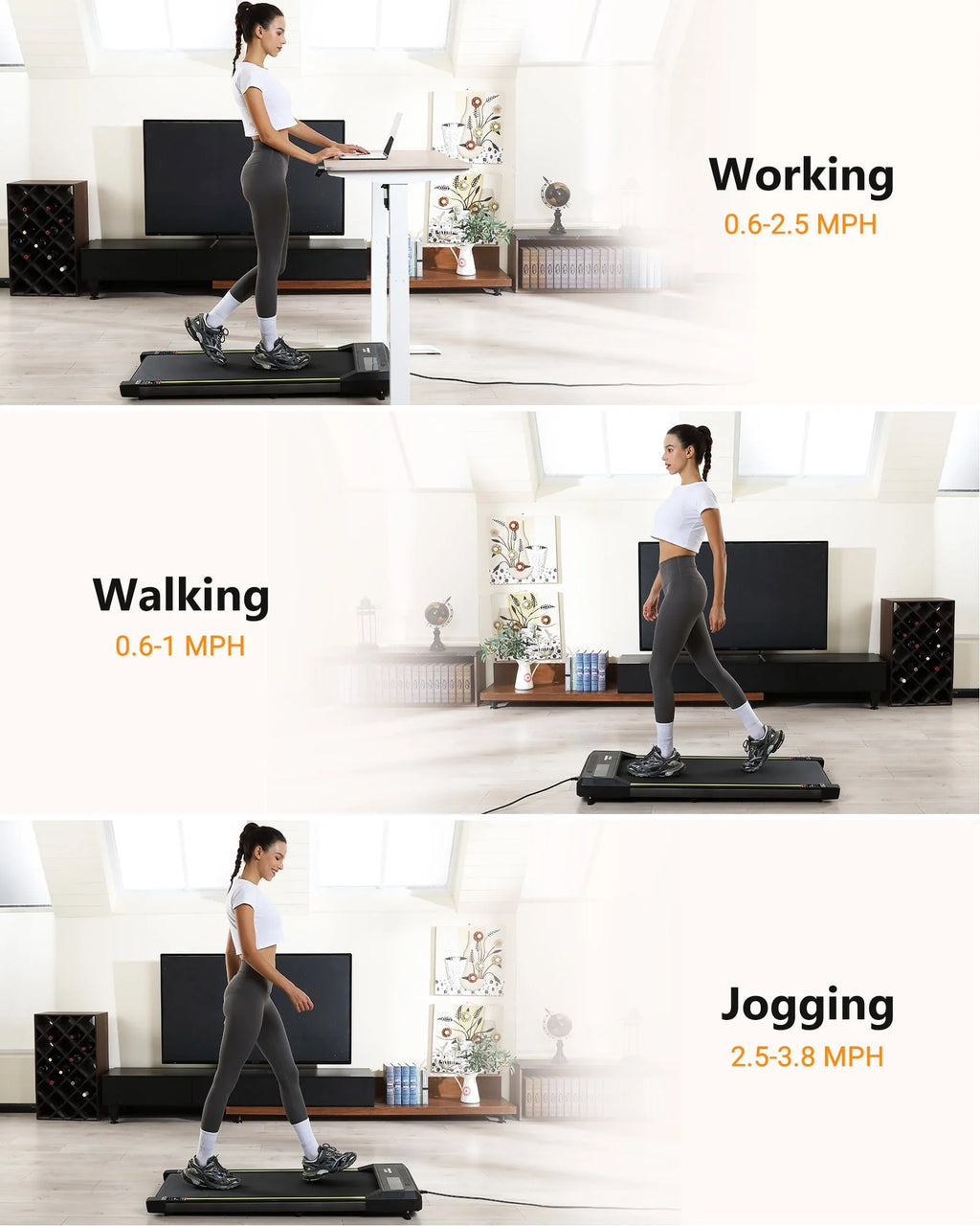 Treadmill 265 lb Capacity with LCD Display M555