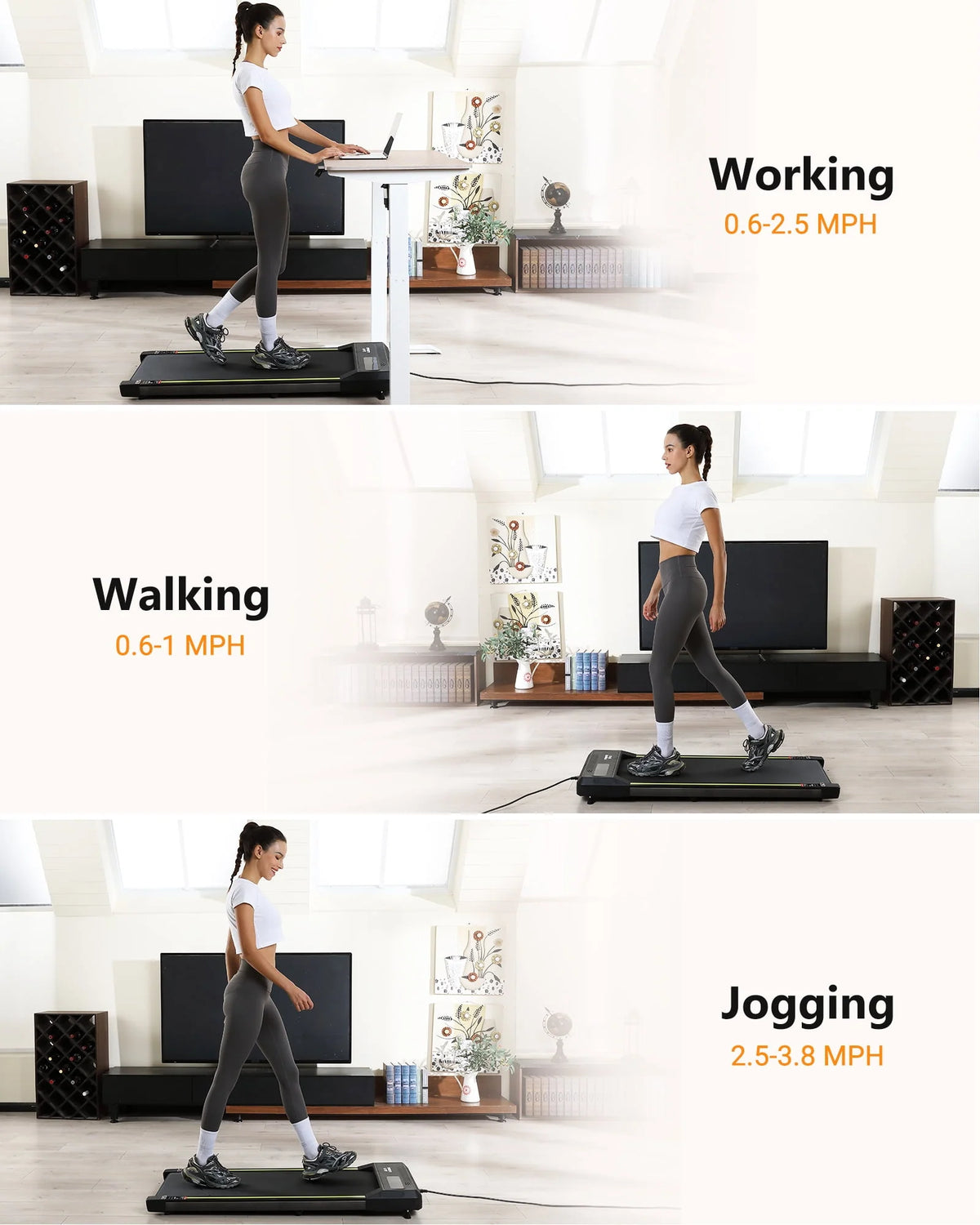 Treadmill 265 lb Capacity with LCD Display M555