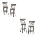 Light Gray Wood Swivel Bar Stool Set of 4 Z696100
