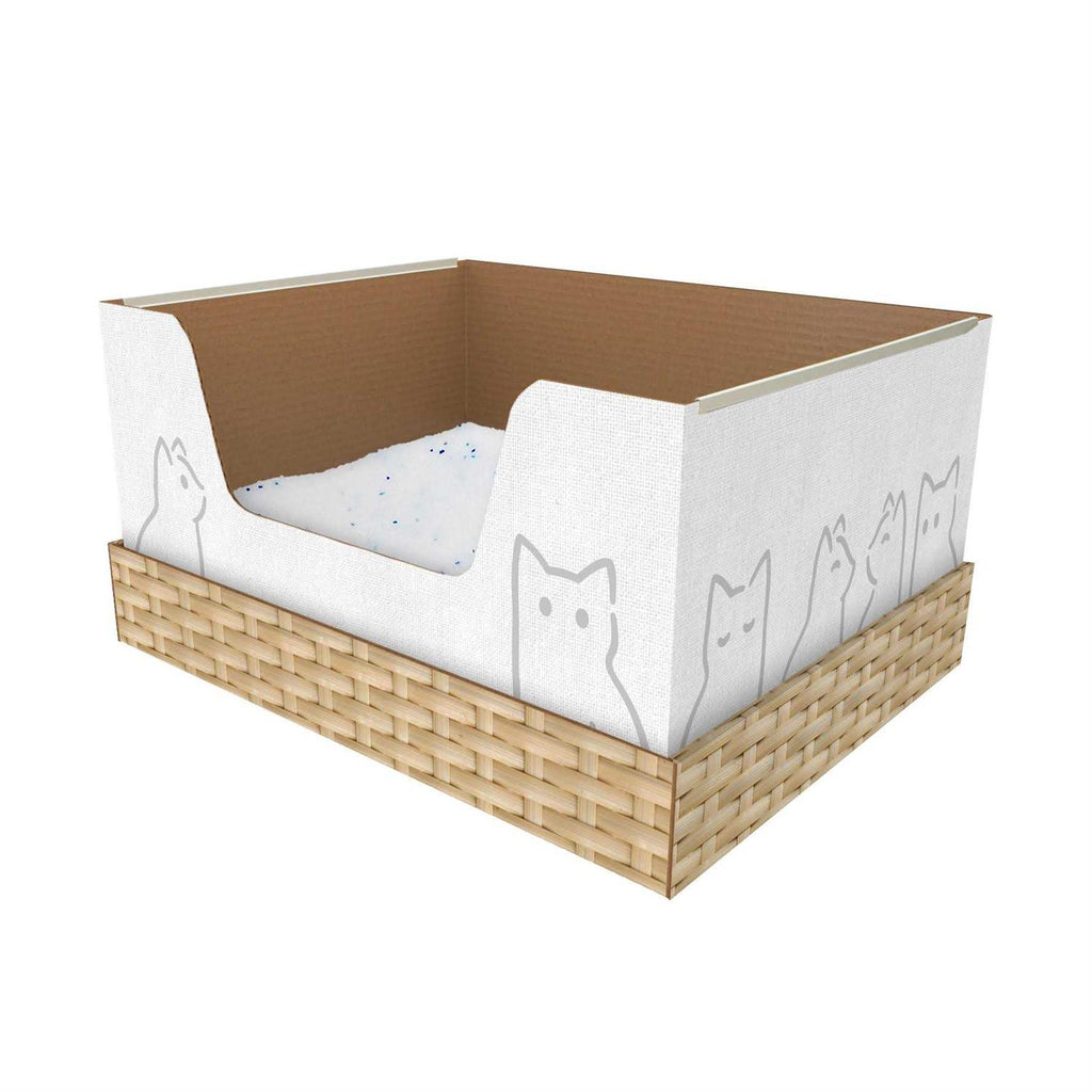 Silica Litter with Disposable Cat Litter Box B863371