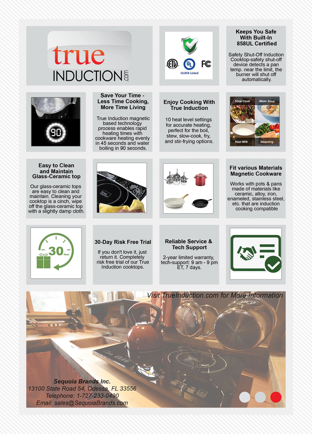 23-inch Dual Induction Cooktop 1750W Glass-Ceramic Top H53524