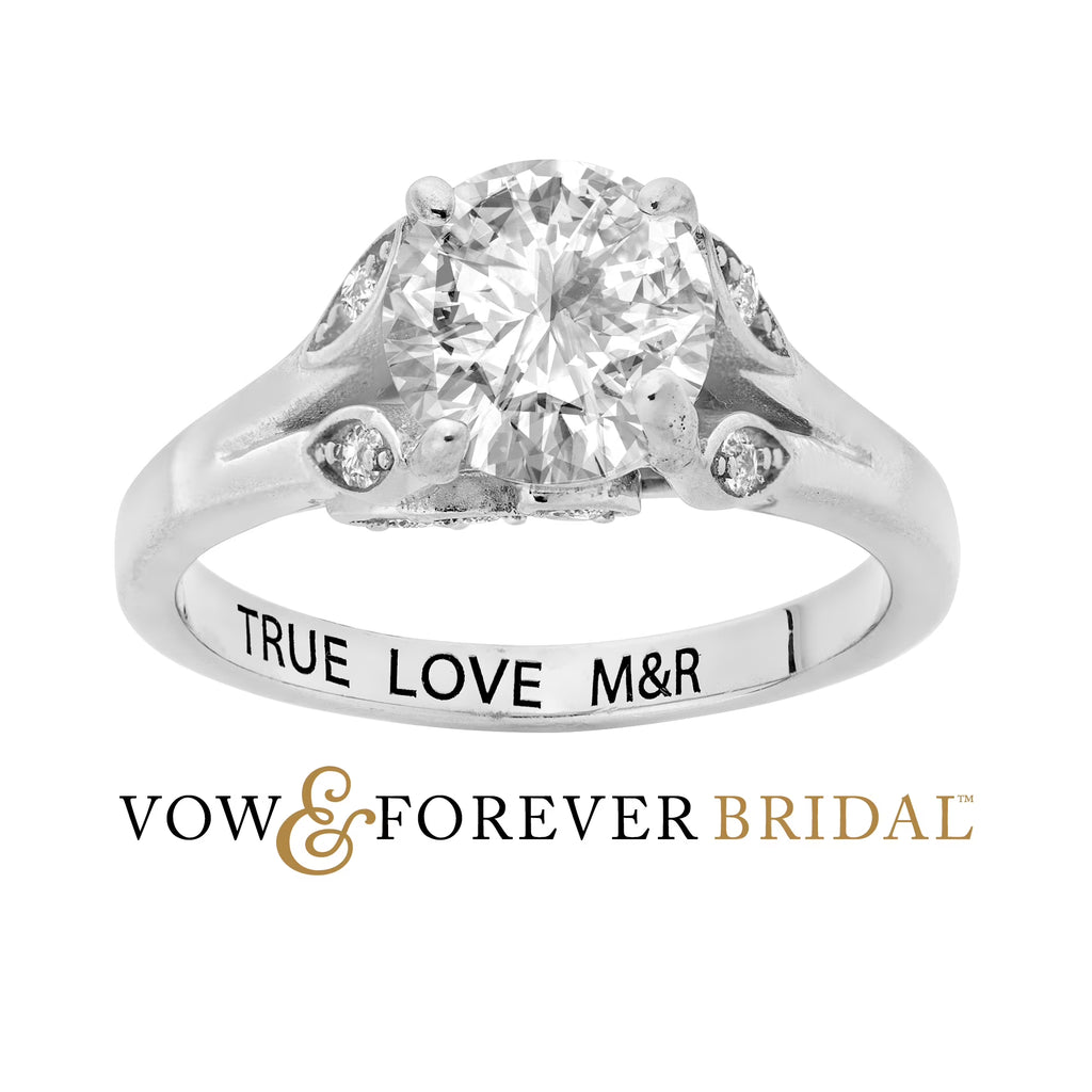 Platinum over Sterling Silver Topaz Wedding Ring I410553