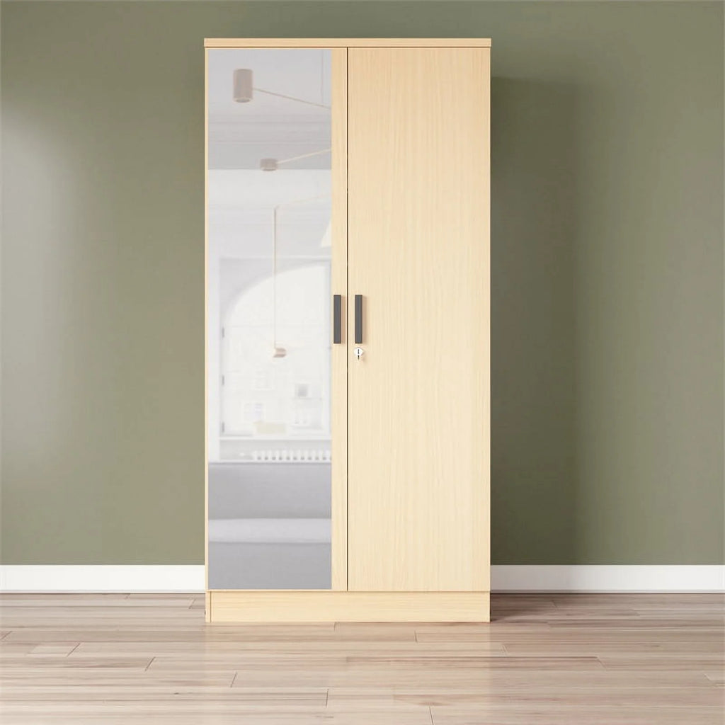 Two Door Armoire Wardrobe with Mirror G521