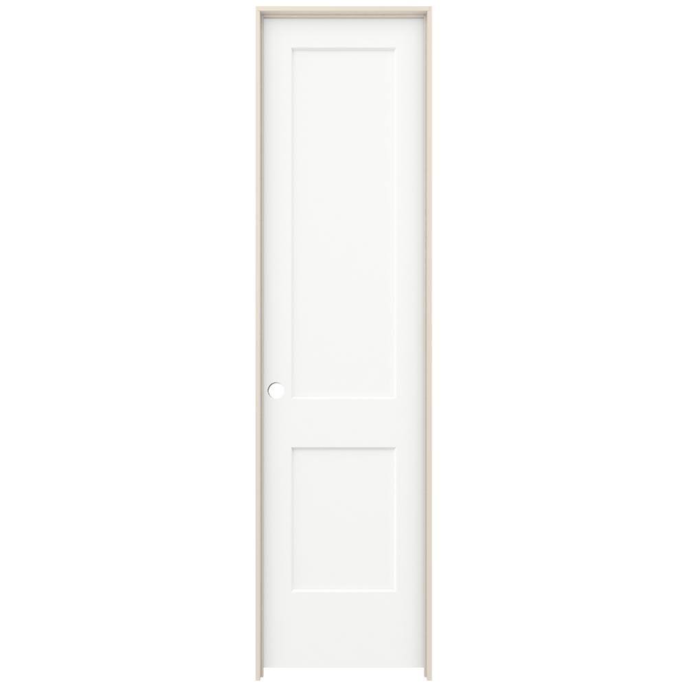 24 in. x 96 in. White Painted Right-Hand Smooth Solid Core Molded Composite MDF Single Prehung Interior Door F208318