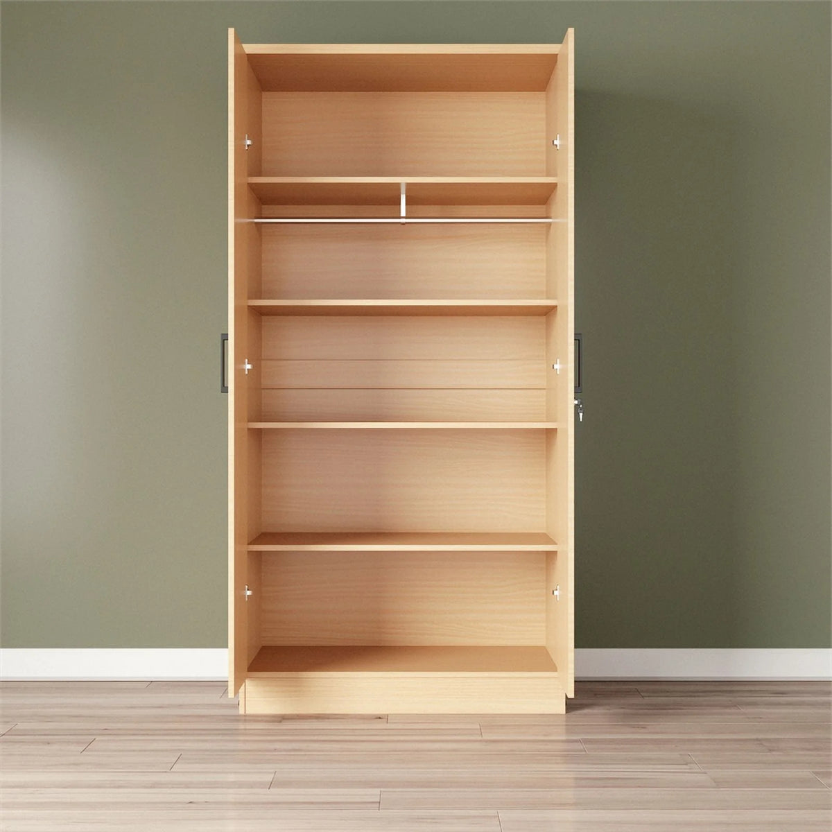 Two Door Armoire Wardrobe with Mirror G521
