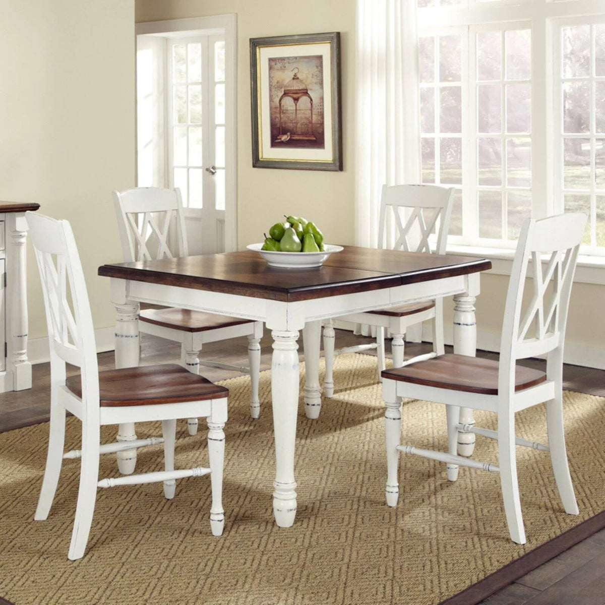 5 Piece Dining Table with 4 Chair Set R731946