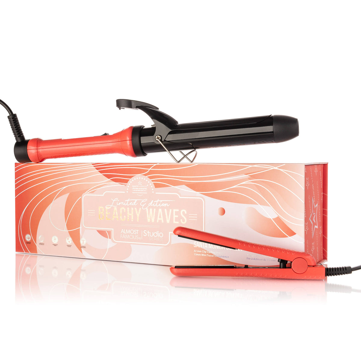 2-Piece Set with Curling Wand & Mini Togo - Sunset Orange E534