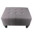 Red Tinted Grey Upholstered Ottoman V734