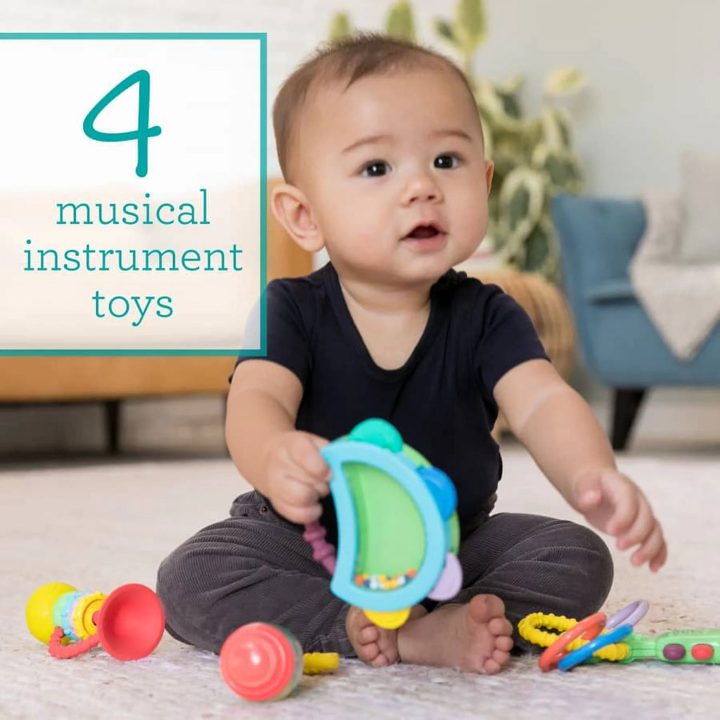 4-Piece Multicolor Teether and Rattle Set X57713