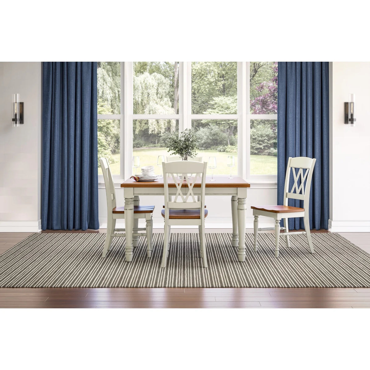 5 Piece Dining Table with 4 Chair Set R731946