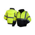 Hi-Vis Lime Bomber Jacket with Quilted Lining Size 4X Large C16059