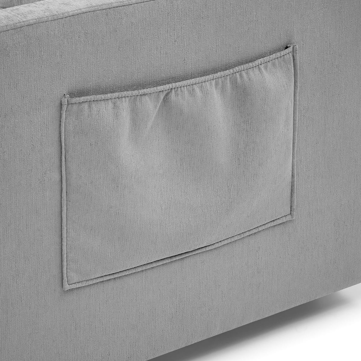 Gray Sofa Bed with Pull-Out Bed V274169