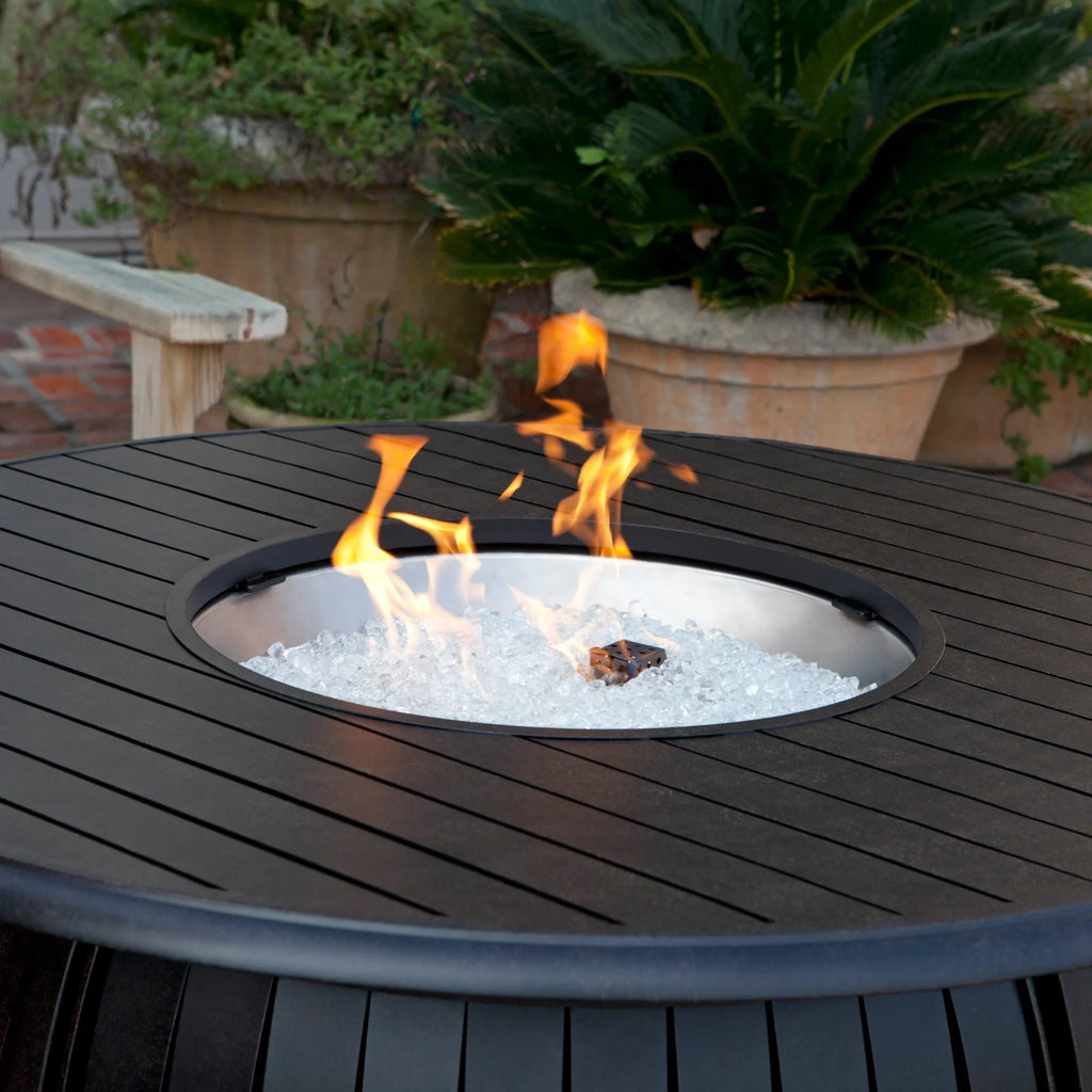 47" Wide 40,000 BTU Freestanding Liquid Propane Round Table Fire Pit O804