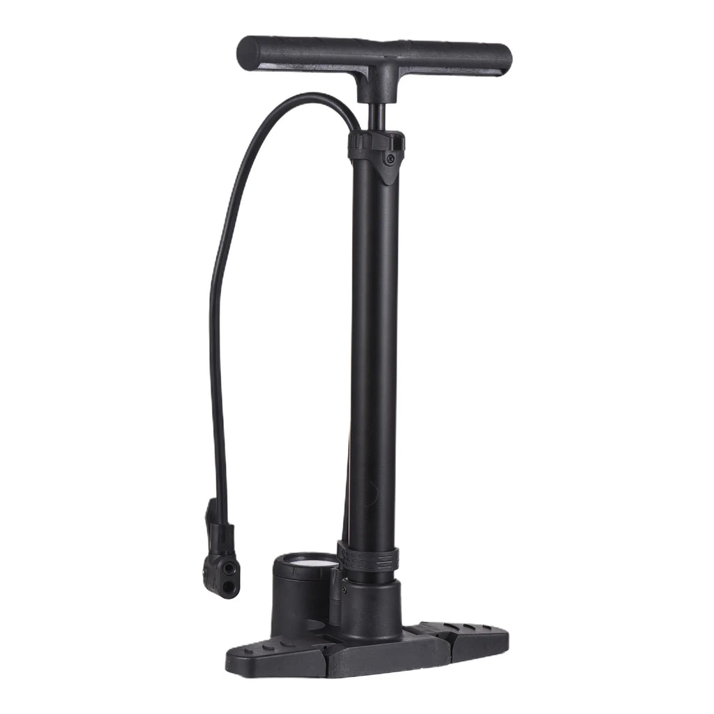 Bike Floor Pump with Pressure Gauge 230PSI, Folding Pedal, Presta/Schrader Valve A4165