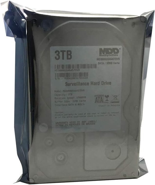 3TB 32MB Cache 5700PM SATA 6.0Gb/s 3.5" Internal Surveillance DVR Hard Drive Pack of 2 G880