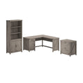 L Shaped Desk with File Cabinet and Bookcase N123056