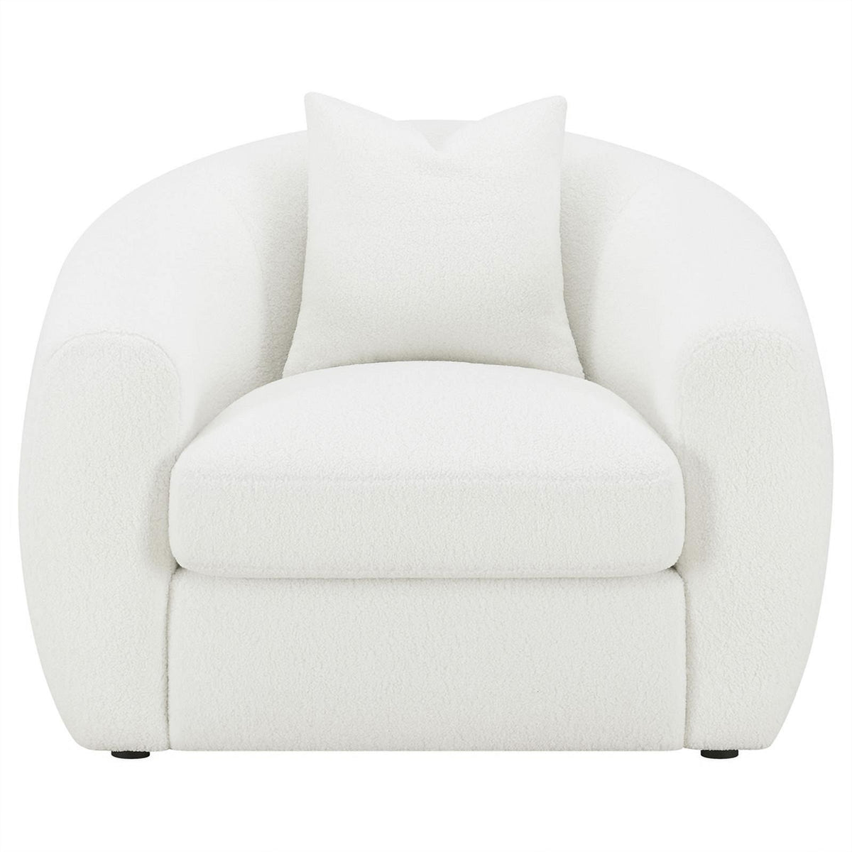 White Fabric Upholstered Tight Back Chair W708255