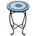 Cobalt Blue Mosaic Accent Table B730976