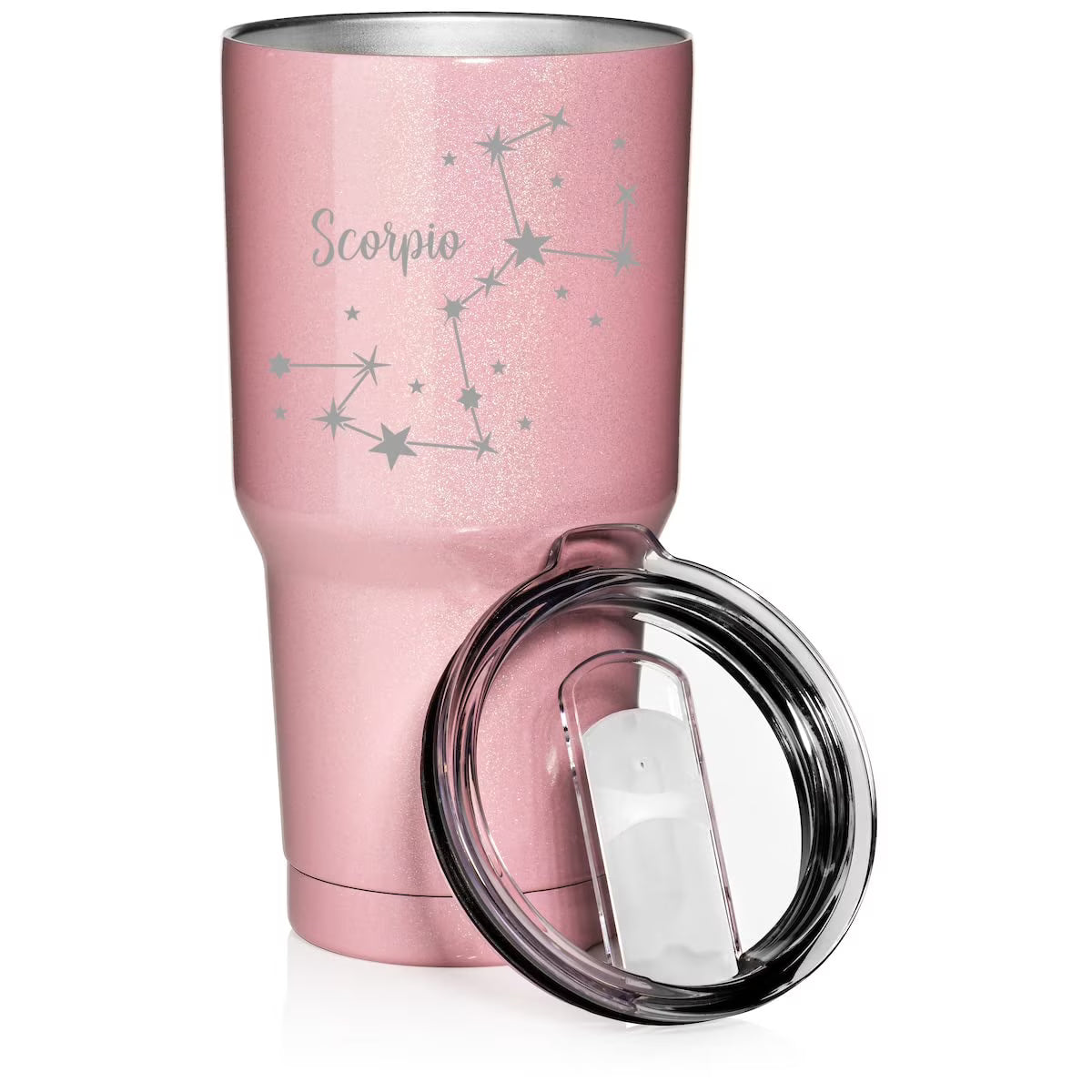 Pink Glitter 30 oz Stainless Steel Vacuum Insulated Tumbler Mug B384320