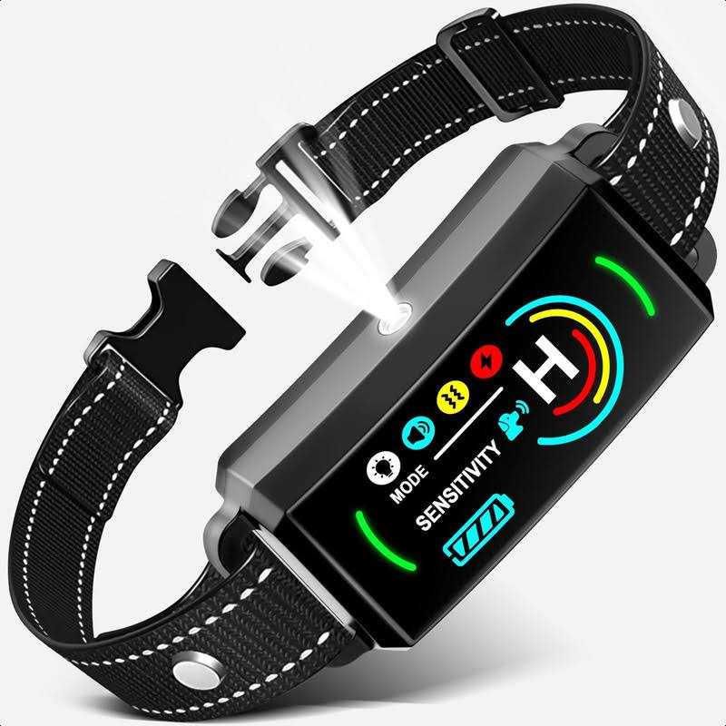 Rechargeable Anti-Bark Dog Collar with Flashing Light T5944