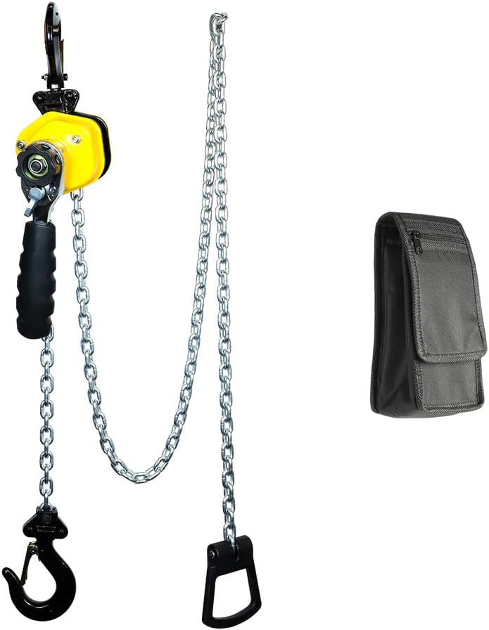 550LBS Manual Lever Chain Hoist 5 Feet Lift G80 Chain with Hook Pack of 2 I3081