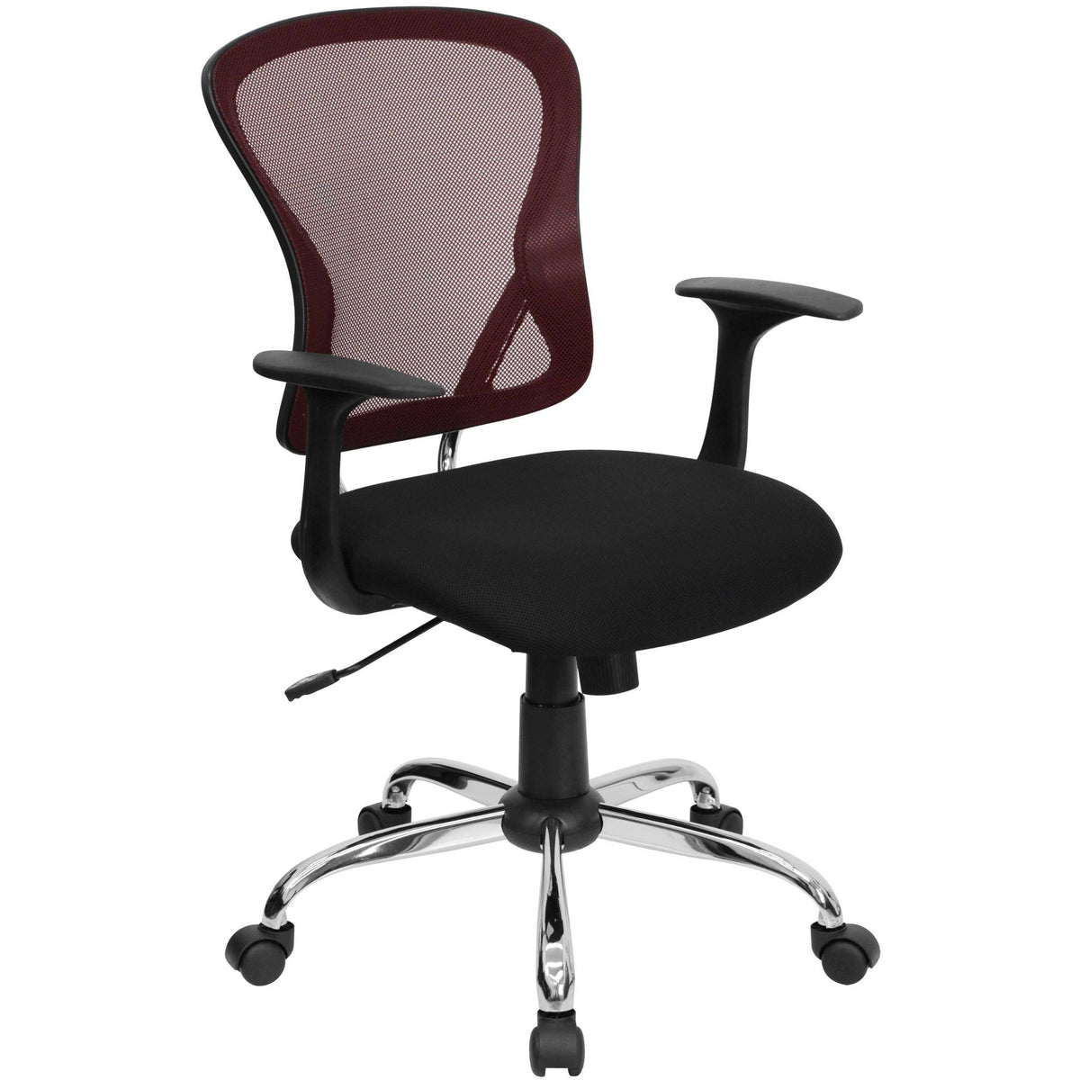 Yellow Mid-Back Mesh Swivel Task Chair with Chrome Base M1492