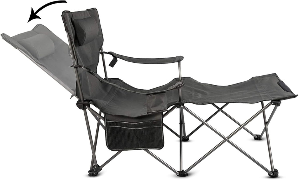 Mesh Folding Reclining Camping Chair with Carry Bag X308222