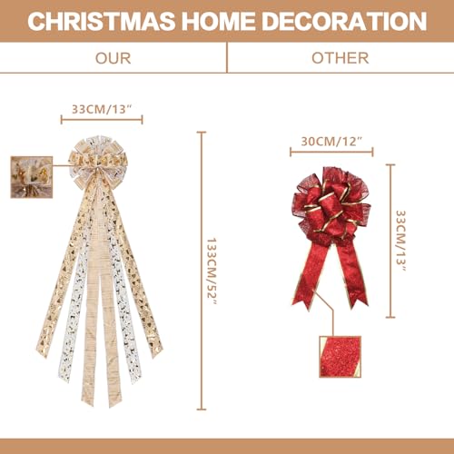 Artificial Christmas Tree Topper Bow U66194