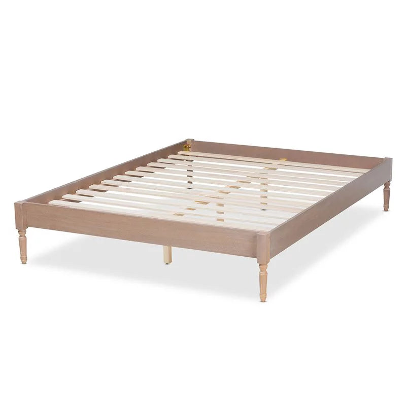 Mid-Century Wood Platform Queen Bed U462119