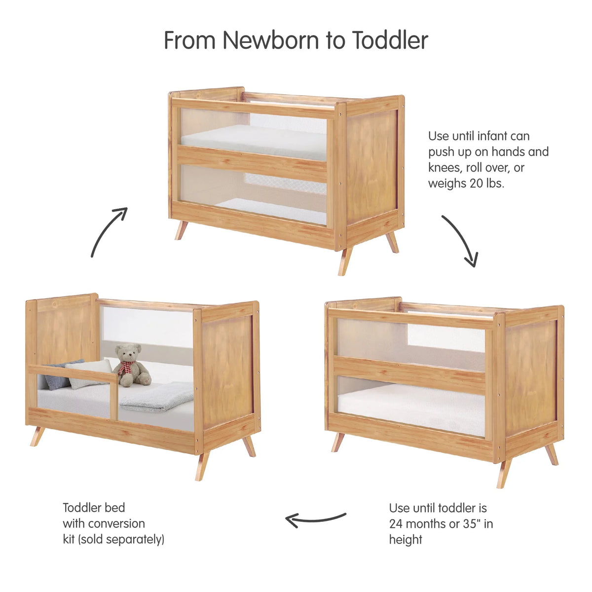 Beech 3-in-1 Convertible Crib W4177