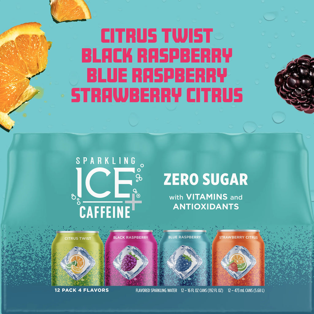 12 16oz Can Flavored Sparkling Water Variety Pack K904