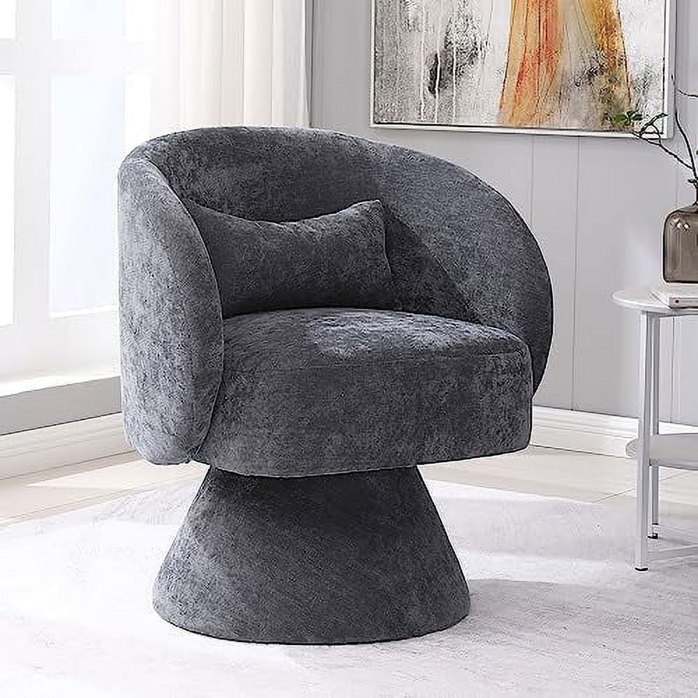 Linen Upholstered Swivel Accent Chair Set of 2 E445527