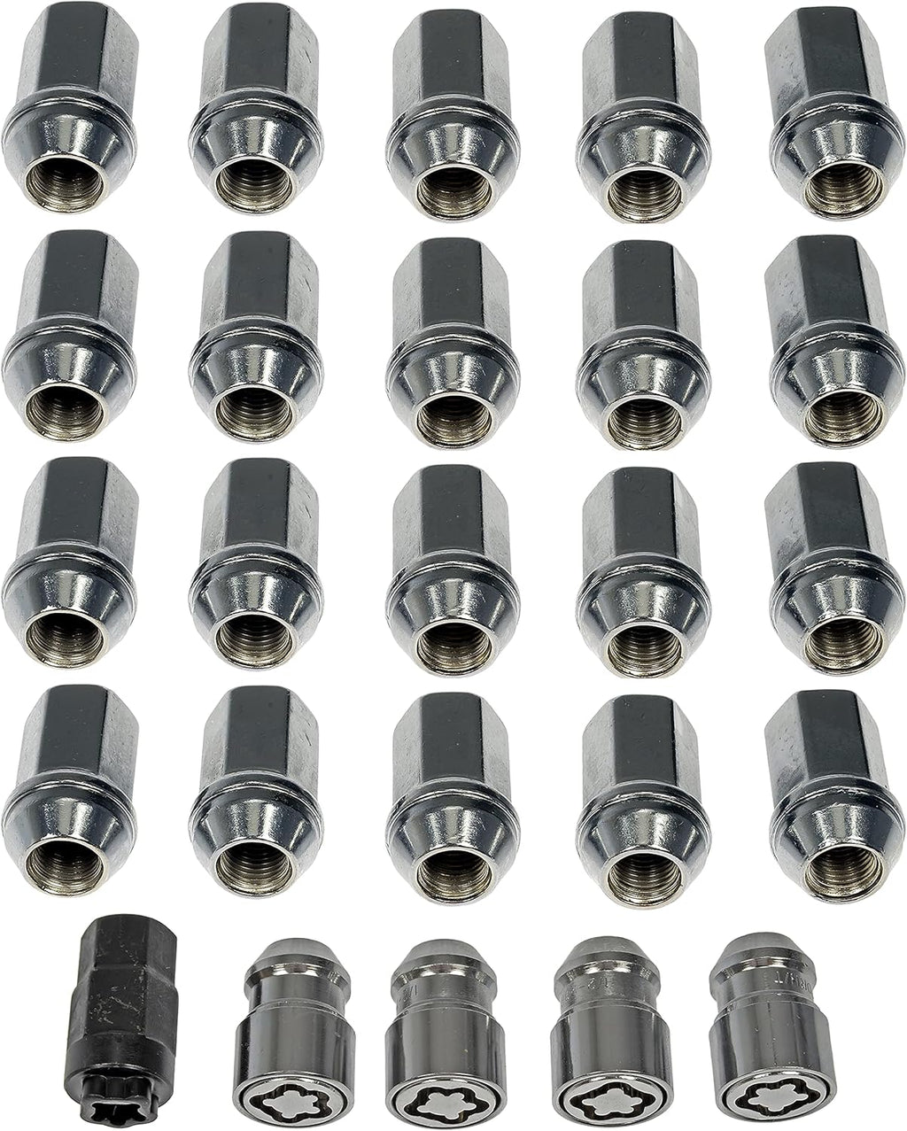 Wheel Nut Kit M14-1.50 Flattop Nut 22 mm Hex 44.5 mm Length Pack of 2 V38041