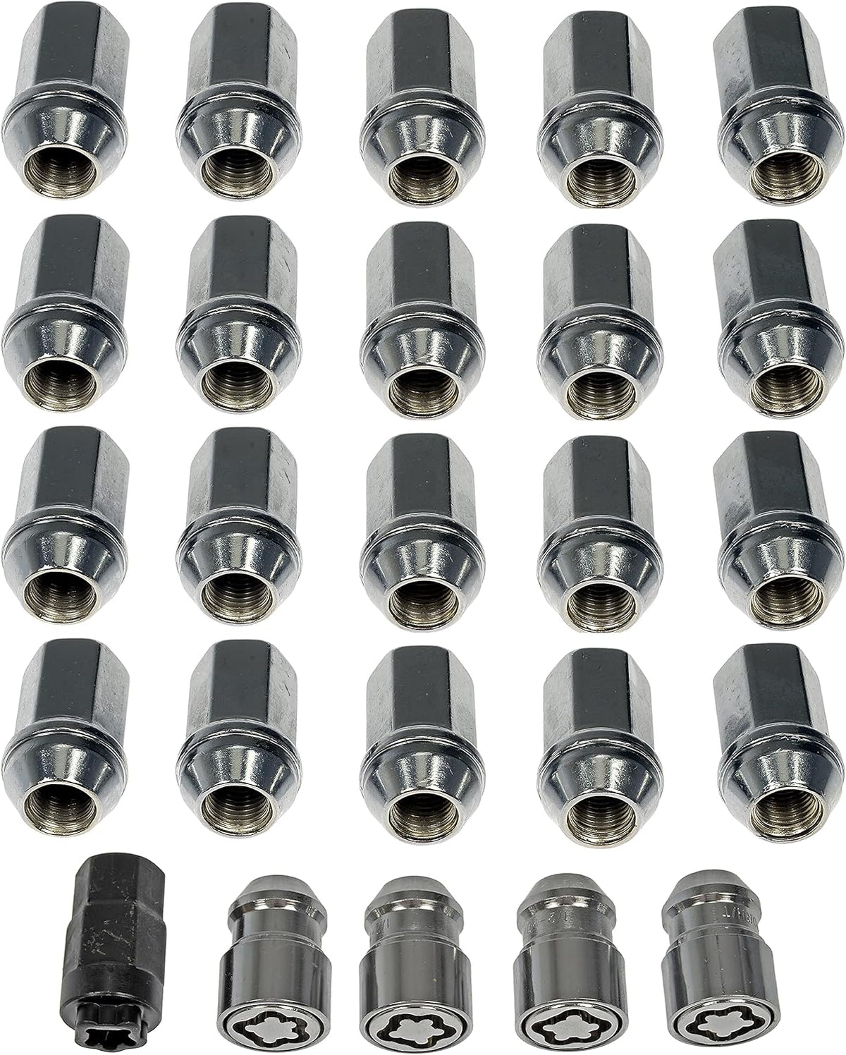 Wheel Nut Kit M14-1.50 Flattop Nut 22 mm Hex 44.5 mm Length Pack of 2 V38041