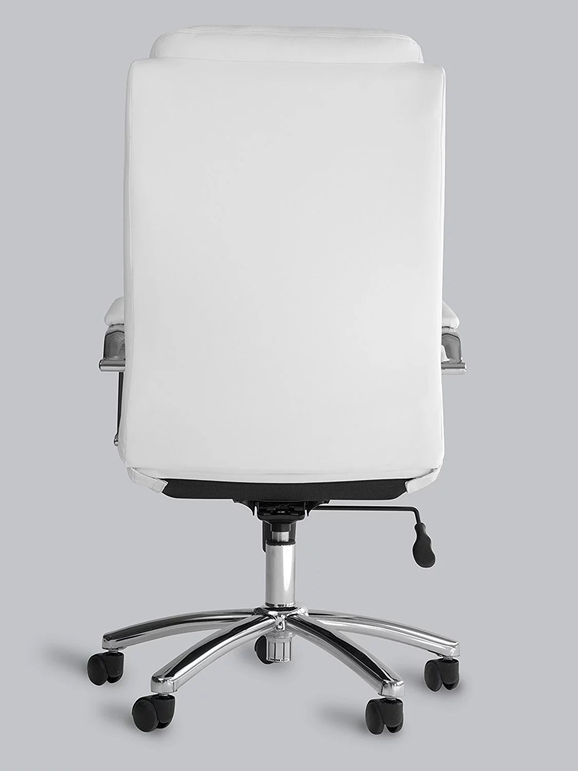 White Leather Executive Rolling Swivel Chair O561