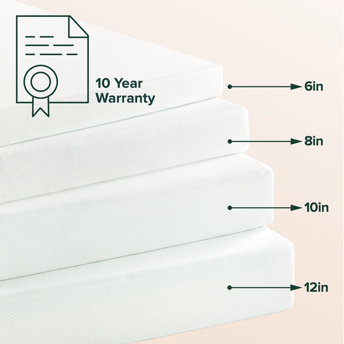 10 Green Tea Memory Foam Mattress I199