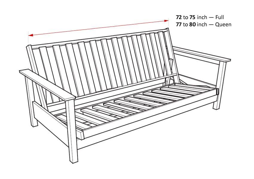 Black Chenille Texture Futon Cover G760