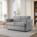Gray Sofa Bed with Pull-Out Bed V274169