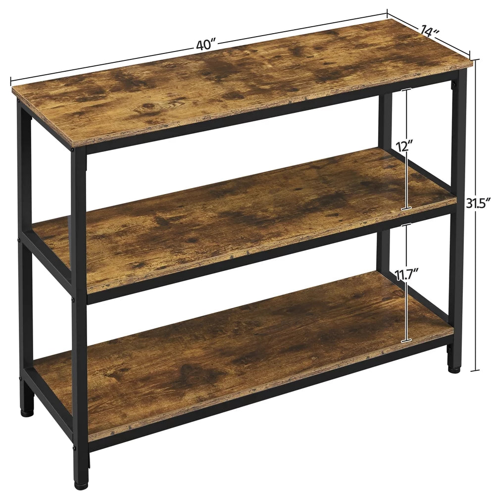 Industrial Console Table Rustic Brown R75409
