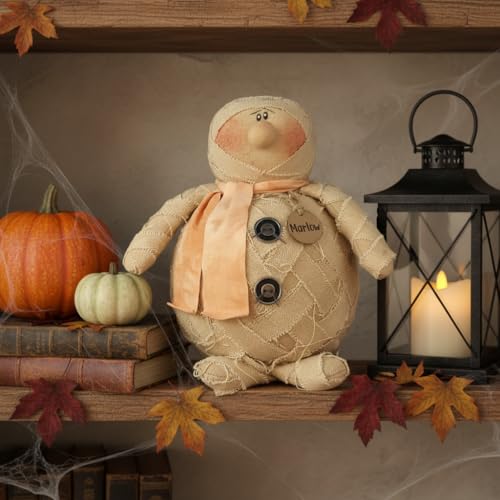 7" x 7" Rustic Fabric Halloween Shelf Sitter Y986