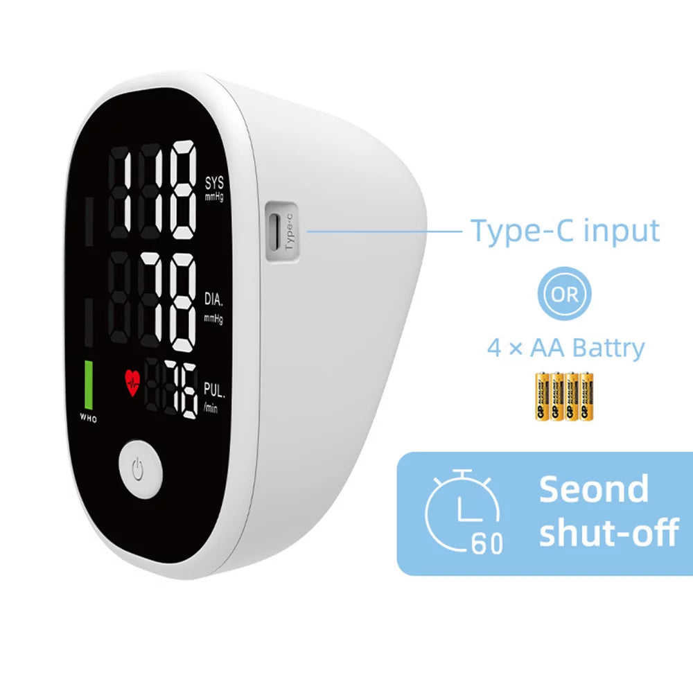 Automatic Digital Blood Pressure Monitor with Adjustable Cuff H387
