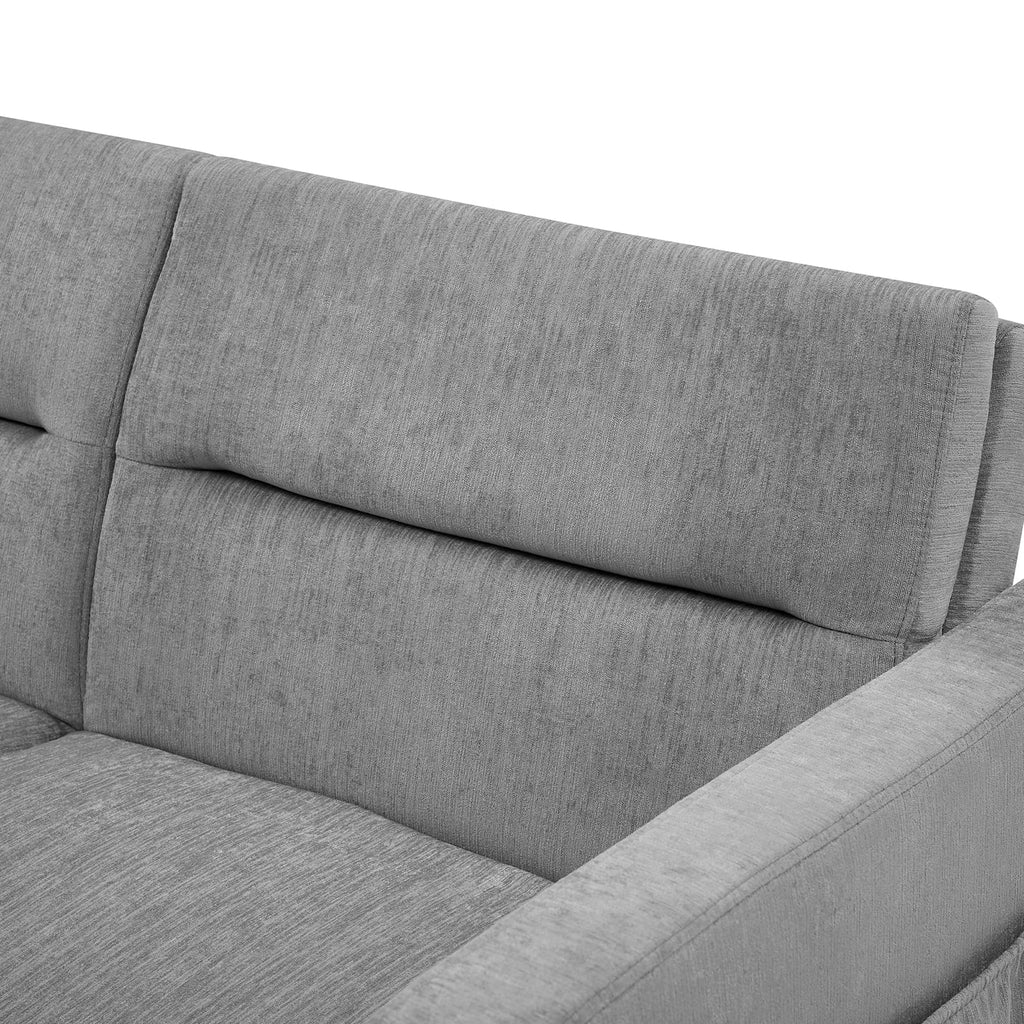 Gray Sofa Bed with Pull-Out Bed V274169