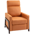 Orange Manual Recliner Chair with Footrest W5871