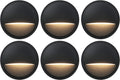 6-Pack Black Die-cast Aluminum LED Deck Lights A43493
